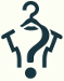 Logo do site Que Roupa Usar, com um cabide uma peça de rouoa e uma interrogação